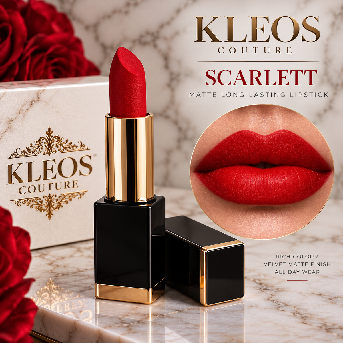 Scarlett Kleos Couture Matte Lipstick